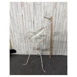 vintage-style wrought iron armillary sphere garden