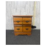 two-drawer wooden nightstand