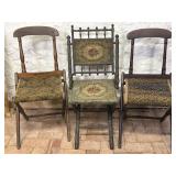 Three Folding Chairs