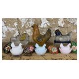 Miniature Hen on Nests, etc.