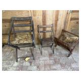 Folding Chairs and Rack