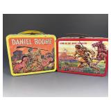 Davy Crockett and Daniel Boone Lunchboxes