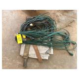 Extension Cords, Machete, Tarp