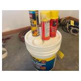 Half bucket water proofer, wasp spray