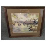 Vintage Asian American Henry Sung Watercolor
