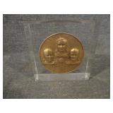 Vintage Apollo 11 Bronze Coin Paperweight