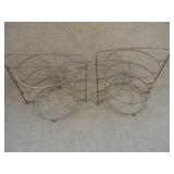 (2) Antique Twisted Steel Wire Pie Cooling Racks
