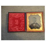 Antique Ambrotype Photo Elderly Man in Case