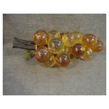 Vintage MCM Amber Color Lucite Grape Cluster