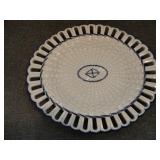 Vintage Wedgwood Creamware Basket Weave Plate