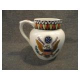 Vintage Adams Tunstall Ware Patriotic Milk Pitcher