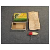 Vintage Rinehart Jinx Wood Fishing Lure in Box