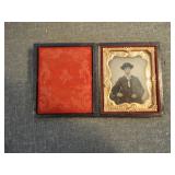 Antique Ambrotype Photo Young Man in Case