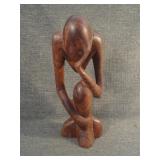Vintage Senga Lese Abstract Sculpture The Thinker
