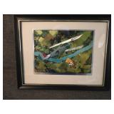 Vintage JB Deneen Famous WW1 Aircraft Foil Print