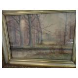 c1900 Antique Charles Fletcher Watercolor Painting