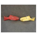 (2) Ten Lb Fish Shaped Lead Downrigger Weights