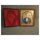 Antique Daguerreotype Photo Young Man in Case