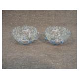 2 Antique Moser Salvati Canine & Foliate Salt Dips