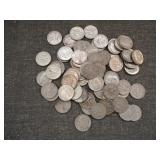 Lot of 66 Roosevelt Dimes (1946-1964)