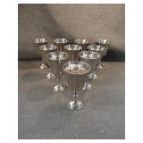 Set (10) World Gift Z.Y. India SP Engraved Goblets