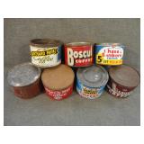 Lot of 7 Antique & Vintage Coffee Tins - Assorted