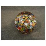 Vintage Millefiori Murano Art Glass Paperweight