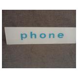Vintage Original Glass Telephone Booth Sign