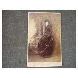 Very Rare CDV of a Woman on an Otto Dicycle
