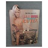 RARE Bare Devil Colors by Cutex Cardboard Ad Sign