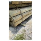 New wooden post 8 inch 8 foot long 24 in bundle