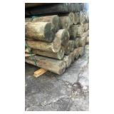 New wooden post 8 inch x 8 foot 24 in bundle