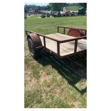 Bumper hitch trailer 5x8 has manual tilt good