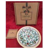 Longaberger American holly plate