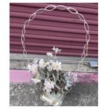 metal flower arrangement boutique holder vase