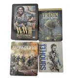 set of 4 War Movie DVD in tin cases