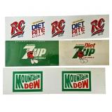 Set of Soda Pop Plastic Advertisement Pieces