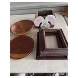Wooden Bowl Wooden picture frame lot