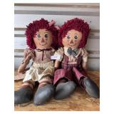 Raggedy Ann and Andy dolls
