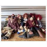 Folk art doll lot