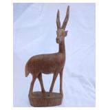 Wood antelope statue / figure 10'