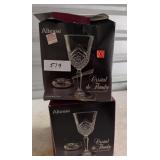 two boxes of 4 total 8 Altesse Wine Glasses