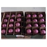 Vintage Glass pink ornaments in original boxes