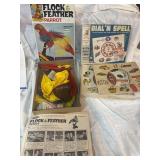 Vintage Game Lot Flock Feather