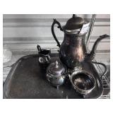 Silver Plate Tea Pot Set