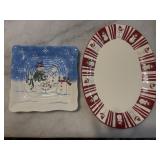 Christmas plates large