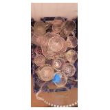 Candlewick and assorted glass