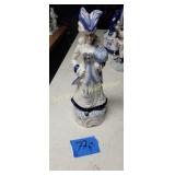 Blue White lady figurine