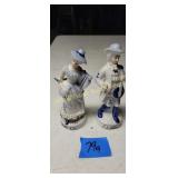 Blue White figurines