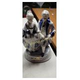 9" Blue White Figurine